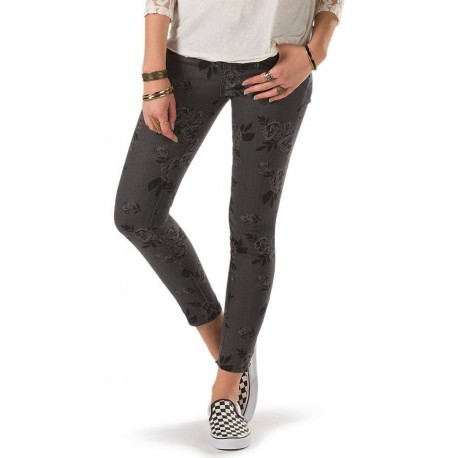 Pantalon Vans Moto Skinny Denim Grey Roses