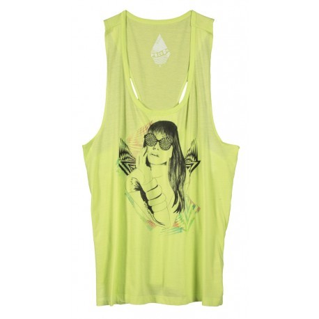 Volcom Stone Back Shape Tank Top Lime Green Tee Shirt
