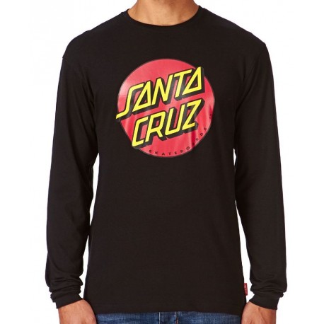 Santa Cruz Classic Dot Long Sleeves Tee Shirt Black