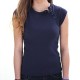 Top Women's Boutonnière Stered Navy Blue