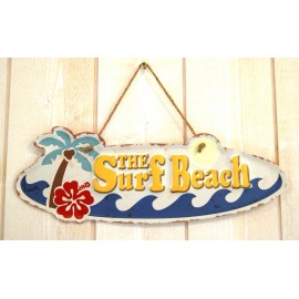 Plate Metal Deco Surfpistols The Surf Beach