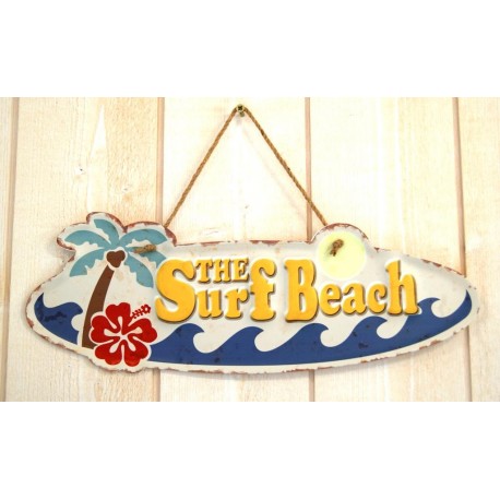 Plate Metal Deco Surfpistols The Surf Beach