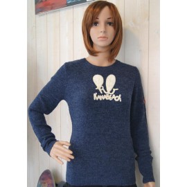 Pull Femme KANABEACH Terry Bouclette Bleu Nuit