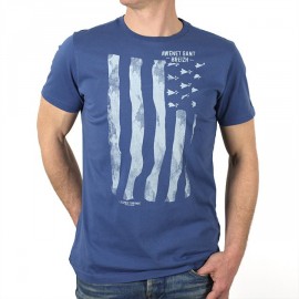 Tee Shirt Homme Stered Flag Gwenn Ha Du Bleu Tempête