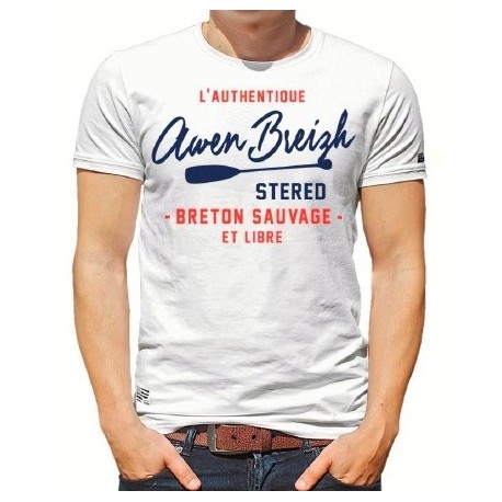 Men's T-Shirt Stered Awen Breizh SUP White