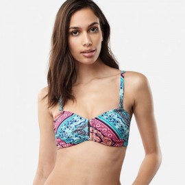O'NEILL Fancy Swimsuit Top Green Pink Purple Headband
