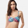 O'NEILL Fancy Swimsuit Top Green Pink Purple Headband