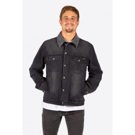 Veste Sherpa Homme Billabong Barlow Trucker Vintage Black