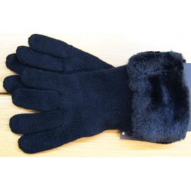 HERMAN Women's Glove Pyrop Black Faux fur