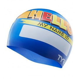 Bonnet De Natation en SILICONE Junior TYR My Name is Blue