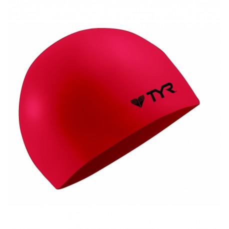 Bonnet De Natation en SILICONE Mixte TYR Wrinkle Free Rouge