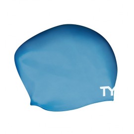 Bonnet De Natation en SILICONE TYR Cheveux Long Blue