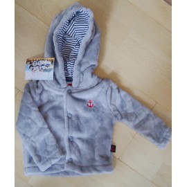 Veste Polaire Bebe Papylou Baltique Marbre Gris Clair Breizh Rider