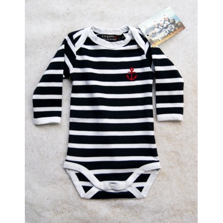 Baby Body Long Sleeve Papylou Navy Striped
