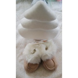 Chaussons Enfant Papylou Pant Peau Doublées Beige