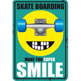 Plaque Métal Smile Skate