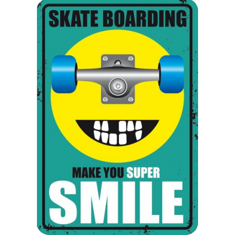 Plaque Métal Smile Skate