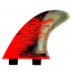 FCS Tri Fins PC-3 Red Smoke