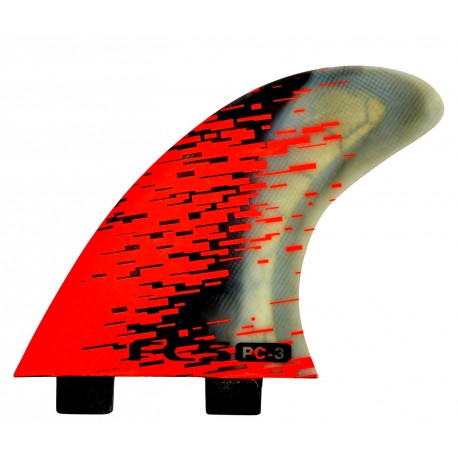 FCS Tri Fins PC-3 Red Smoke