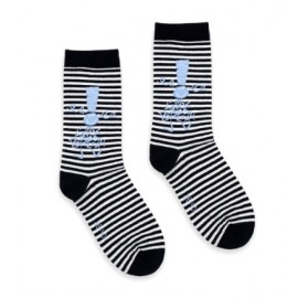 Socks A L'Ease Breizh Rayees Marin White Blue