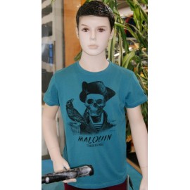 Tee Shirt Child Stered Malouin Lagoon