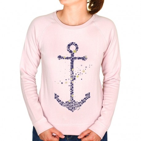 Women's Sweater Stered Anchor Blue Navy
