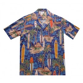 Chemise Aloha Republic Longboard Blue