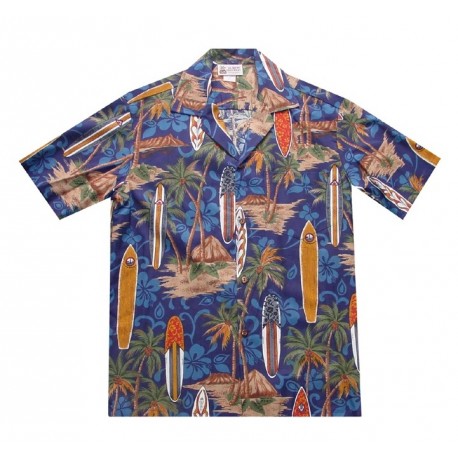 Chemise Aloha Republic Longboard Blue