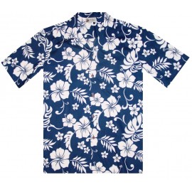 Aloha Republic Hibiscus Navy Shirt