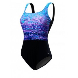 Maillot de bain 1 pièce TYR de natation aquafitness aqua controlfit Arctic Purple Blue