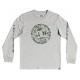 DC Circle Star Gray Long Sleeve Junior Tee Shirt Heather