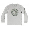 DC Circle Star Gray Long Sleeve Junior Tee Shirt Heather