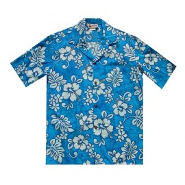 Aloha Republic Hibiscus Blue Shirt