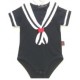 Baby Bodysuit Papylou Tarnos Marine Marine Collar