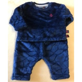 Marbled Baby Fleece Set Papylou Norvege Navy