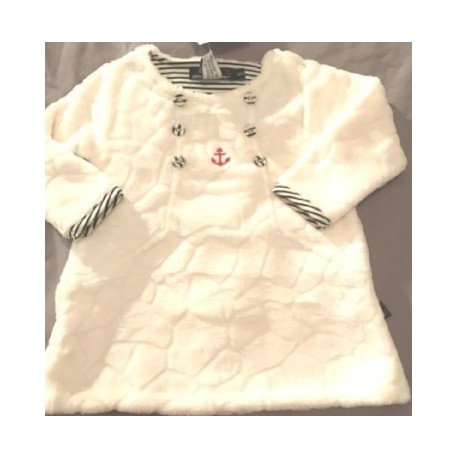 Robe Polaire Bébé PAPYLOU Finlande Ecru