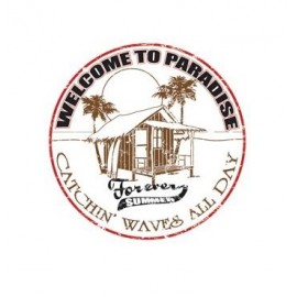 Plaque ALU Welcome to paradise