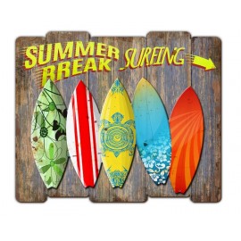 Tableau En Bois Wood Summer Break