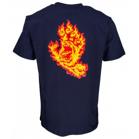 Santa Cruz Flame Hand Men Tee Dark Navy