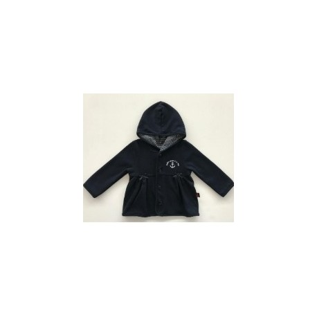 Child Girl Fleece Jacket Papylou Navy Fleece