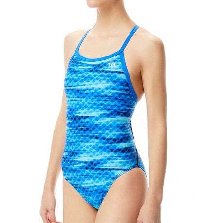 Maillot De Bain Junior une piece TYR Castaway Diamondfit bleu