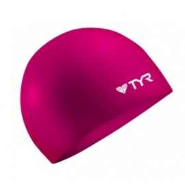 TYR Neon Pink Silicone Swimming Cap