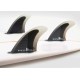 Ailerons FCSII Reactor PC Medium Charcoal Black Tri Fins