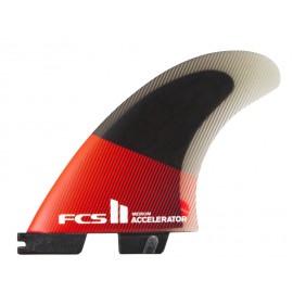 Ailerons FCSII Accelerator PC Medium Red Black Tri Fins
