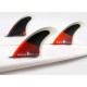 Ailerons FCSII Accelerator PC Medium Red Black Tri Fins