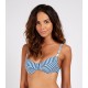 Haut de Maillot de Bain BANANA MOON Provo Tropistripe Bleu Bonnet C