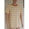 Men's T-Shirt RHYTHM Jacquard Stripe Vintage Yellow