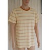 Tee Shirt Homme RHYTHM Jacquard Stripe Vintage Yellow