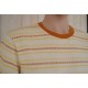 Tee Shirt Homme RHYTHM Jacquard Stripe Vintage Yellow