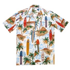 Chemise Aloha Republic Longboard Cream